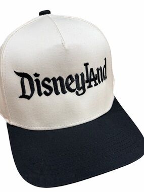 Disneyland Two-Tone Embroidered SnapBack Hat - Black & Cream Dodgers hat New